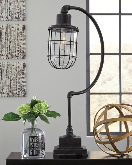 Sam's Furniture - Ashley Furniture - Jae Lighting - Metal Desk Lamp (1/CN) / Antique Black - L734232