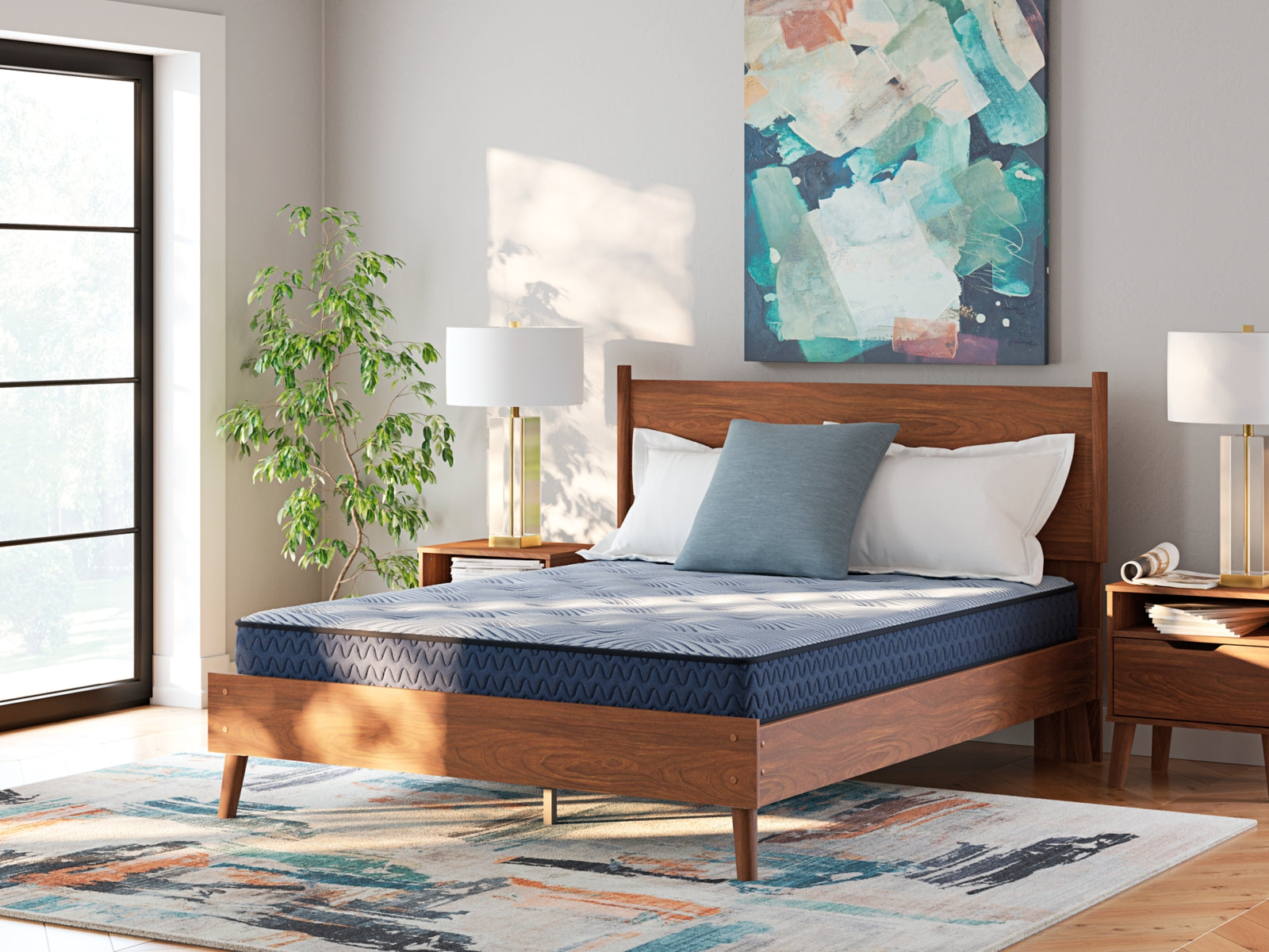 Sam's Furniture - Ashley Furniture - Peak 2.0 Bonnell Mattresses - Full / Light Blue - M20121