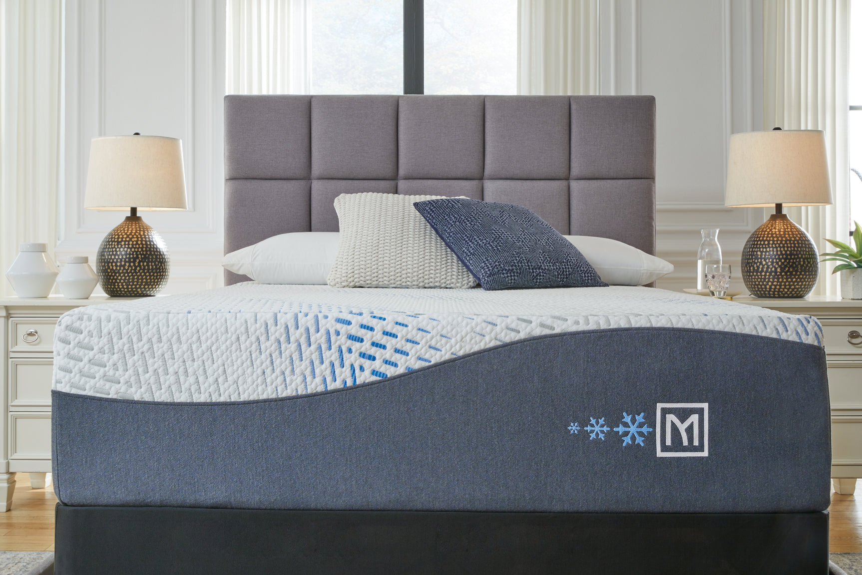 Sam's Furniture - Ashley Furniture - Millennium Cushion Firm Gel Memory Foam Hybrid Mattresses - King / White - M50741