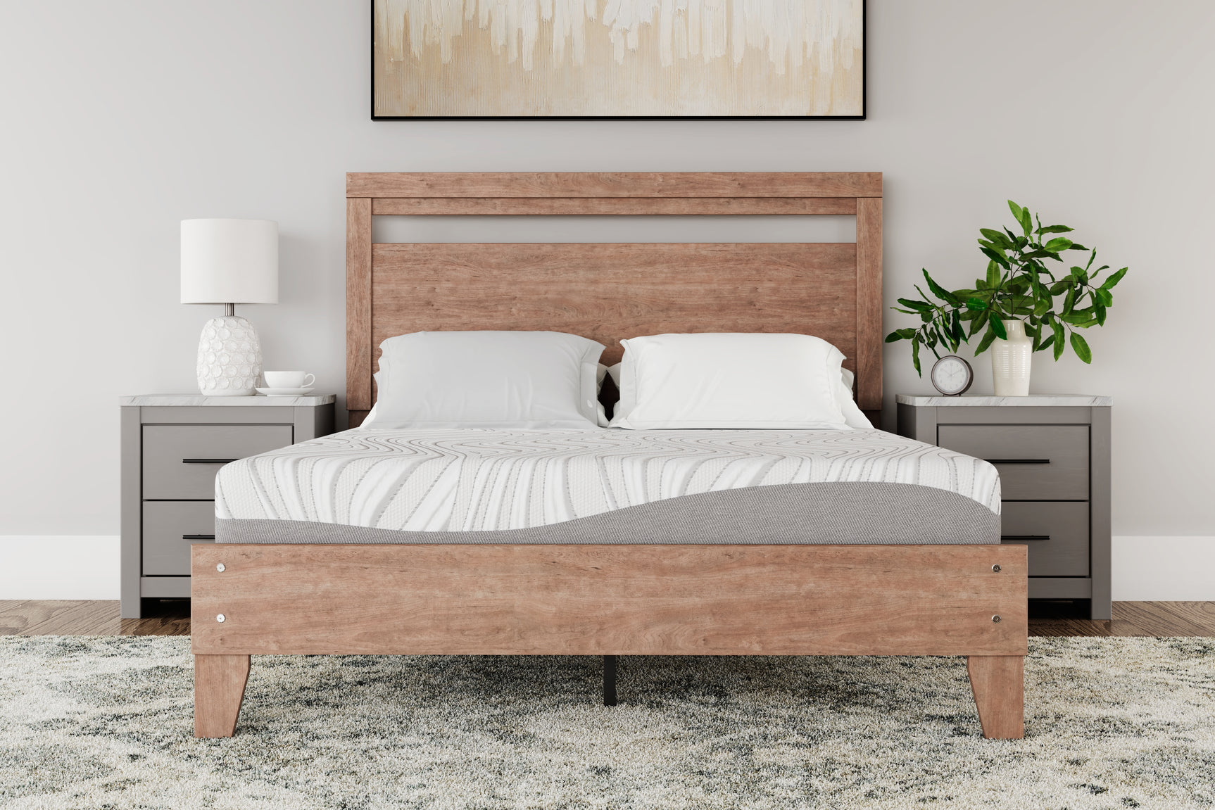 Sam's Furniture - Ashley Furniture - 8 Inch Memory Foam Mattresses - Queen / White - M59131