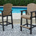 Sam's Furniture - Ashley Furniture - Fairen Trail Outdoor - Square Counter TBL w/UMB OPT / Black/Driftwood - P211-632