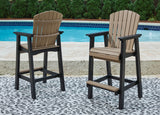 Sam's Furniture - Ashley Furniture - Fairen Trail Outdoor - Square Counter TBL w/UMB OPT / Black/Driftwood - P211-632