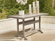 Sam's Furniture - Ashley Furniture - Seacliff Beach Outdoor - RECT COUNTER TABLE W/UMB OPT - PCP228-642