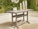 Sam's Furniture - Ashley Furniture - Seacliff Beach Outdoor - RECT COUNTER TABLE W/UMB OPT - PCP228-642