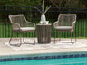 Sam's Furniture - Ashley Furniture - Majors Beach Outdoor - Chairs w/CUSH/Table Set (3/CN) - PCP321-050