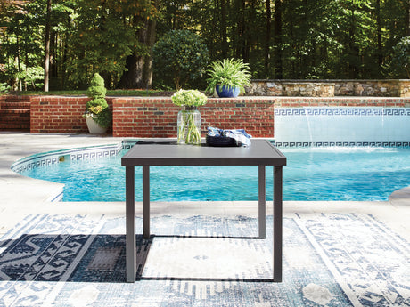 Sam's Furniture - Ashley Furniture - Rocky Creek Outdoor - Square Dining Table w/UMB OPT / Gray - PCP326-615