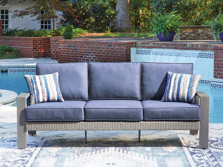 Sam's Furniture - Ashley Furniture - Half Moon Beach Outdoor - Sofa with Cushion - PCP418-838