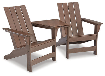 Emmeline Outdoor Loveseat, 2 Lounge Chairs and Coffee Table