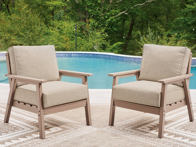 Sam's Furniture - Ashley Furniture - Grover Beach Outdoor - Lounge Chair w/Cushion (Set of 2) - PCP422-820