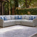 Sam's Furniture - Ashley Furniture - Naples Beach Outdoor - RAF/LAF Loveseat w/CUSH (Set of 2) / Light Gray - P439-854