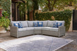 Sam's Furniture - Ashley Furniture - Naples Beach Outdoor - RAF/LAF Loveseat w/CUSH (Set of 2) / Light Gray - P439-854