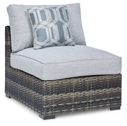 Sam's Furniture - Ashley Furniture - Harbor Court Outdoor - Armless Chair w/Cushion (Set of 2) / Gray - P459-846