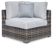 Sam's Furniture - Ashley Furniture - Harbor Court Outdoor - Corner with Cushion (Set of 2) / Gray - P459-877