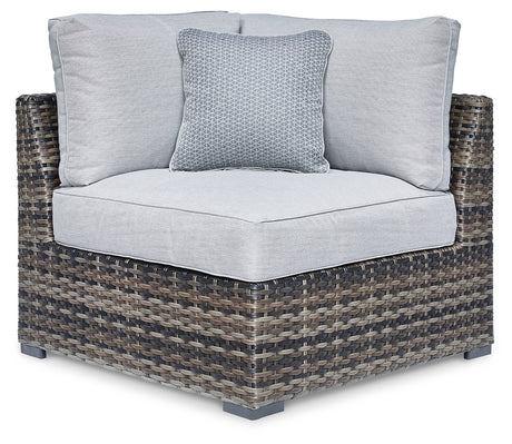 Sam's Furniture - Ashley Furniture - Harbor Court Outdoor - Corner with Cushion (Set of 2) / Gray - P459-877
