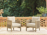Sam's Furniture - Ashley Furniture - Spooners Cove Outdoor - Lounge Chair w/Cushion (Set of 2) / Beige - PCP469-820