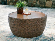 Sam's Furniture - Ashley Furniture - Double Point Outdoor - Round Cocktail Table / Beige - PCP503-708