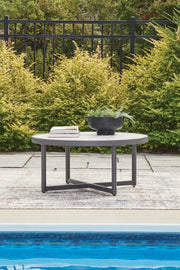 Sam's Furniture - Ashley Furniture - Ocean Beach Outdoor - Round Cocktail Table / Gray - PCP510-708