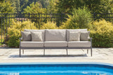 Sam's Furniture - Ashley Furniture - Ocean Beach Outdoor - Sofa with Cushion / Gray - PCP510-838