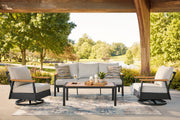 Sam's Furniture - Ashley Furniture - Carmel Highlands Outdoor - Sofa/Chairs/Table Set (4/CN) - PCP513-081