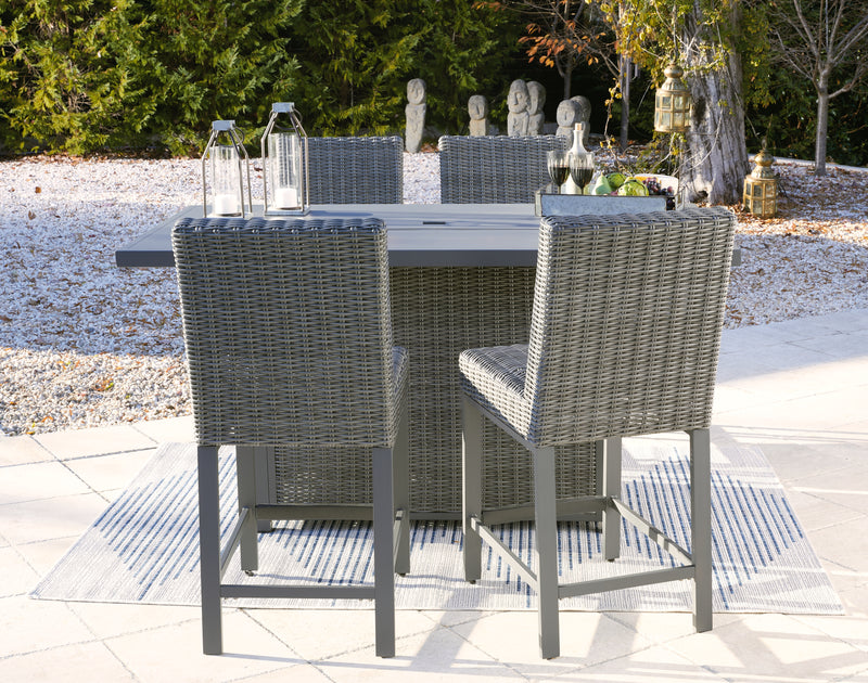 Palazzo Outdoor Counter Height Dining Table with 6 Barstools