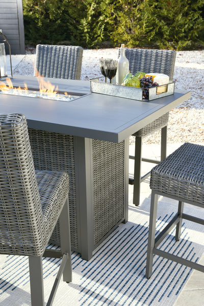 Palazzo Outdoor Counter Height Dining Table with 6 Barstools