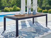 Sam's Furniture - Ashley Furniture - East Beach Outdoor - RECT Dining Table w/UMB OPT / Navy Blue/Driftwood - PCP587-625