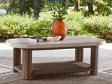 Sam's Furniture - Ashley Furniture - Dolan Creek Outdoor - Rectangular Cocktail Table / Beige/Brown - PCP610-701