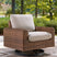 Sam's Furniture - Ashley Furniture - Dolan Creek Outdoor - Swivel Lounge w/ Cushion / Gray/Brown - PCP610-821