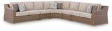 Sam's Furniture - Ashley Furniture - Laguna Heights Outdoor - 5-Piece Outdoor Sectional / Beige - PCP790P3