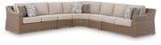 Sam's Furniture - Ashley Furniture - Laguna Heights Outdoor - 5-Piece Outdoor Sectional / Beige - PCP790P3