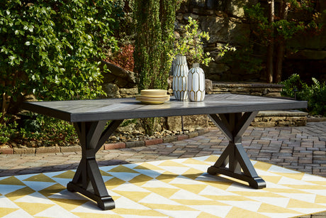Sam's Furniture - Ashley Furniture - Beachcroft Outdoor - RECT Dining Table w/UMB OPT / Black/Light Gray - P792-625