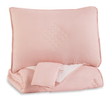 Sam's Furniture - Ashley Furniture - Lexann Full Comforter Set - Full Comforter Set / Pink/White/Gray - Q901003F