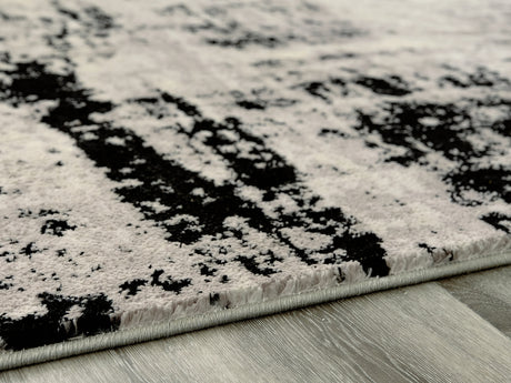 Sam's Furniture - Ashley Furniture - Zekeman Rug - 5'3" x 7'7" Rug / Black/Cream/Gray - R404922