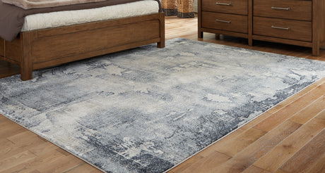 Sam's Furniture - Ashley Furniture - Langrich Rug - 5'3" x 7'3" Rug / Blue/Gray/Cream - R406132