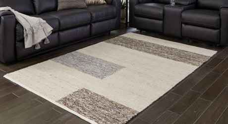 Sam's Furniture - Ashley Furniture - Barus Rug - 5' x 7' Rug / Beige/Brown/Gray - R406402