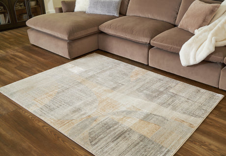 Sam's Furniture - Ashley Furniture - Truward Rug - 8' x 10' Rug / Linen/Gray/Caramel - R406471
