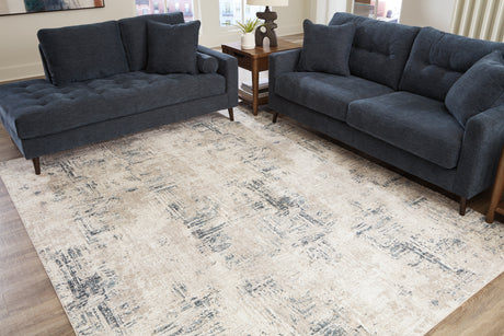 Sam's Furniture - Ashley Furniture - Gentor Rug - 8' x 10' Rug / Blue/Ivory - R406521