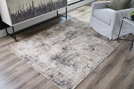 Sam's Furniture - Ashley Furniture - Elaning Rug - 5' x 7' Rug / Black/Gray/Cream - R406702