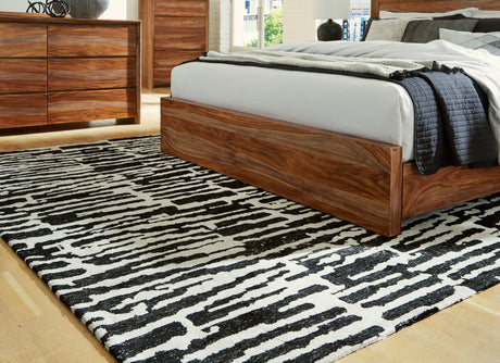 Sam's Furniture - Ashley Furniture - Bramshaw Rug - 10' x 14' Rug / Black/Ivory - R406760