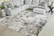 Sam's Furniture - Ashley Furniture - Langwell Rug - 10' x 14' Rug / Black/Gray/White - R406780