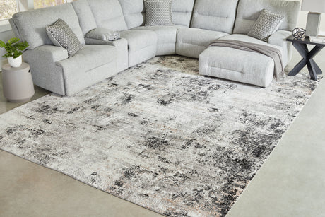 Sam's Furniture - Ashley Furniture - Langwell Rug - 10' x 14' Rug / Black/Gray/White - R406780