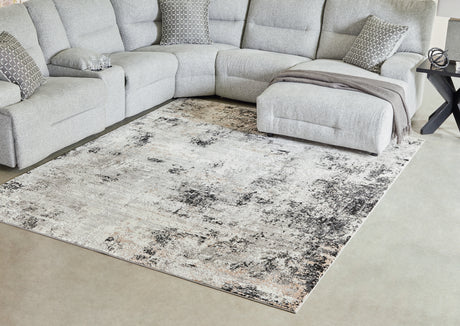 Sam's Furniture - Ashley Furniture - Langwell Rug - 8' x 10' Rug / Black/Gray/White - R406781