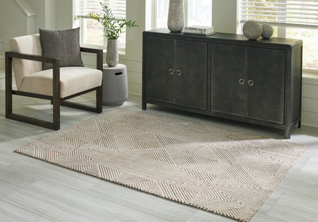 Sam's Furniture - Ashley Furniture - Jadott Rug - 5' x 7' Rug / Beige/Brown - R406802