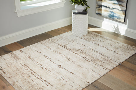 Sam's Furniture - Ashley Furniture - Kasney Rug - 5' x 7' Rug / Cream/Brown - R406852
