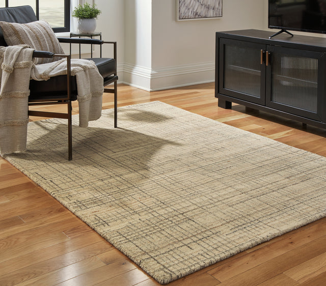 Sam's Furniture - Ashley Furniture - Janston Rug - 8' x 10' Rug / Ivory/Gray/Tan - R406861