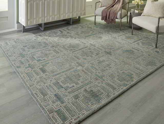 Sam's Furniture - Ashley Furniture - Jossland Rug - 5' x 7' Rug / Green/Ivory - R406912