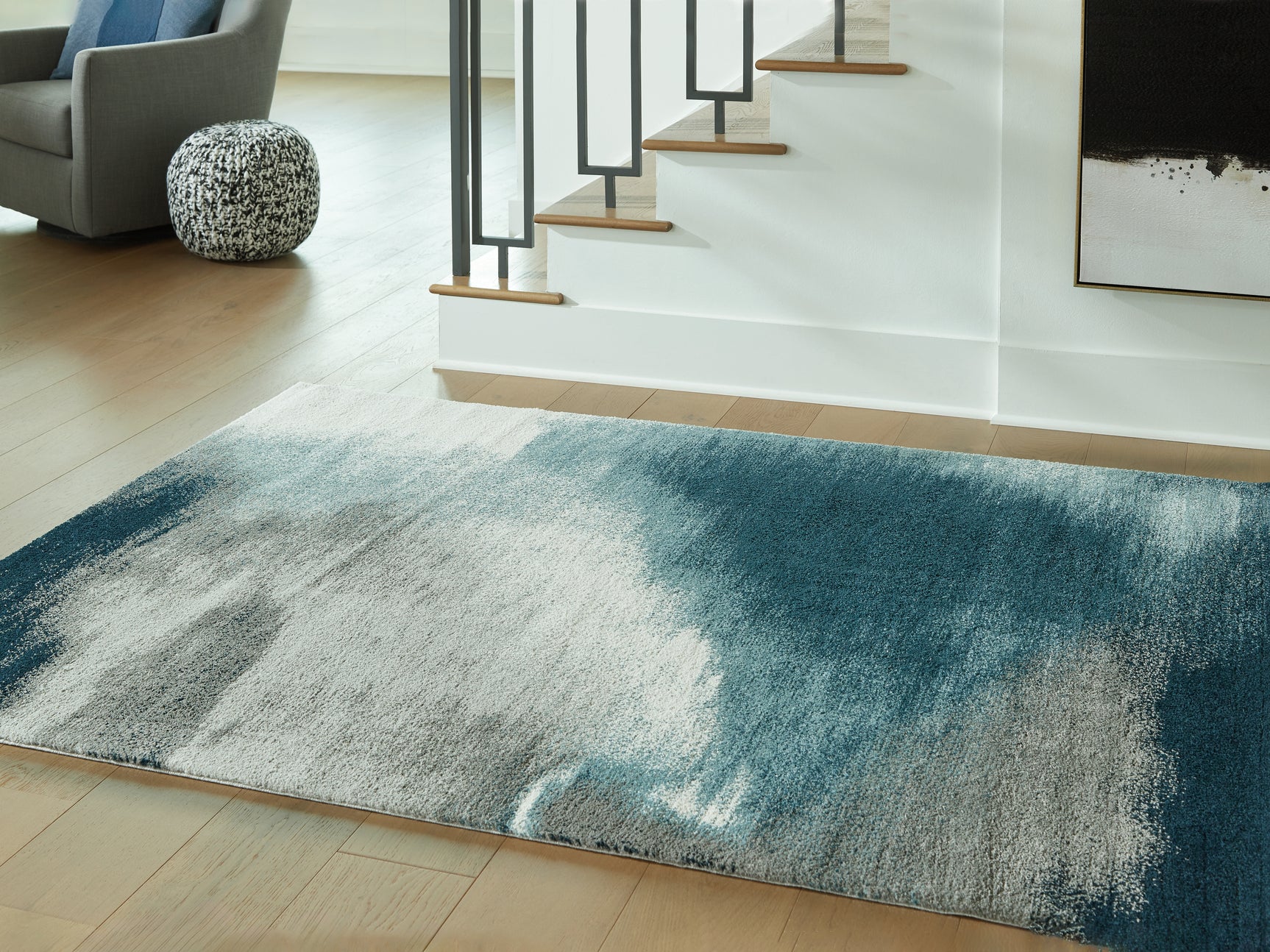 Sam's Furniture - Ashley Furniture - Brentward Rug - 8' x 10' Rug / Blue/Gray/Ivory - R407081