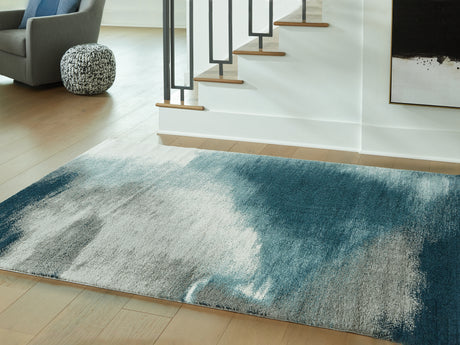 Sam's Furniture - Ashley Furniture - Brentward Rug - 8' x 10' Rug / Blue/Gray/Ivory - R407081