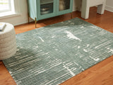 Sam's Furniture - Ashley Furniture - Cayworth Rug - 5' x 7' Rug / Teal/White - R407092