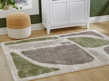 Sam's Furniture - Ashley Furniture - Anburgh Rug - Medium Rug / Green/Gray/Ivory - R407352